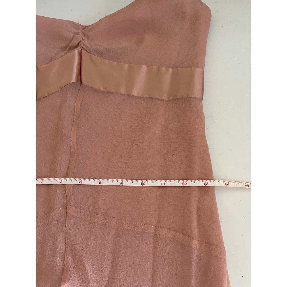 Ethereal Y2K 100% Silk Fairy Romantic Babydoll Formal Midi Dress Pink Small - Picture 6 of 13
